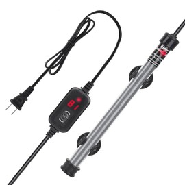 hygger Submersible Aquarium Heater, 100W 150W 200W 300W Adjustable Fish Tahk Heater with Temperature Controller, LED Display, Small Aquarium Betta Heater for up to 20/26/40/48 Gallons