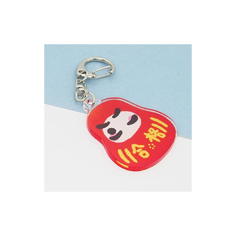 TrendGate Acrylic Key Chain, Pray for Passing, Daruma Acrylic Key