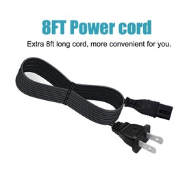 Power Cord for Yamaha Clavinova CLP-130 CVP-96 CLP-411 CLP-511 CLP-230 CLP-300 CLP-320 CLP-570 CLP-611 Keyboard Piano,YDP-101 CVP-700 CVP-109 CVP-107 CVP-105 Digital Pianos 8ft AC Cable Black