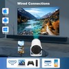 Mini Projector,Support 4K 1080P Portable Projector with Dual Band WIFI6