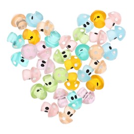 BESPORTBLE 35pcs Glow Dark Mini Mushroom Figurines Cute Miniature Mushroom Decor for Fairy Gardens Terrariums Home Decorations for Jungle Holiday Scenes