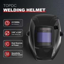 none Large View Welding Helmet Solar True Color Auto Darkening Welders Mask