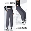 ASIMOON Womens Sweatpants Stretch Lightweight Joggers with Pockets Comfy High