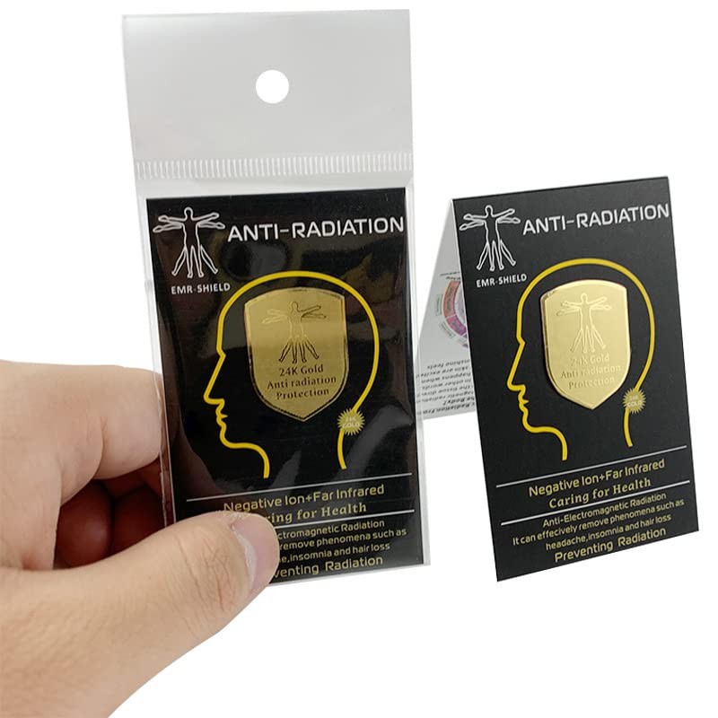 WETBEN EMF Anti-Strahlenschutz-Aufkleber, 24 Karat Gold, Handy-Aufkleber, Schutzblocker für Laptops,
