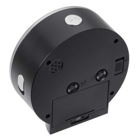 TFA Dostmann Analogue Alarm Clock 60.1034.01 with Sweep Movement Night Light Alarm with Snooze Function Black (L) 103 x (W) 39 x (H) 99 mm