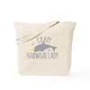 CafePress Crazy NARWHAL Lady Tote Bag Natural Canvas Tote Bag,