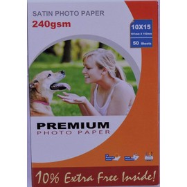 50 Sheets 6x4 240gsm Satin Photo Paper
