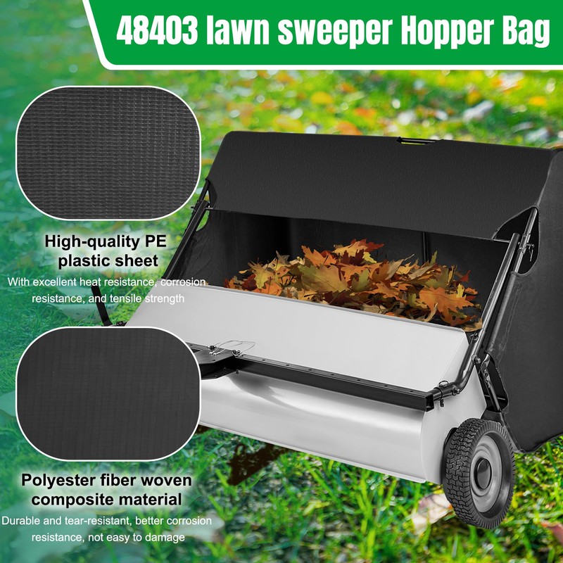 Upgraded 48403 Bag, Lawn Bag Fit for Tow-Behind Lawn Collectors,