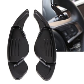 ontto Alu Alloy Car Steering Wheel Shift Paddle Shifter Extension fit for Land Rover Discovery Range Rover Sport Evoque Velar J-aguar XE XEL XF XFL F-Pace F-Type Accessories Gear Shift Paddle Black