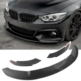 Front Bumper Lip Compatible with (2014-2020) 4-Series F32 F33 F36 Carbon Fiber Printing Front Lip Splitter ABS Front Spoiler
