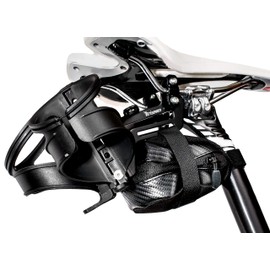 Triseven Bike Bottle Holder - Drink Holder Bike - 4 Piece Set with Saddle Cage Holder, 2 Drink Bottle Cages and Tool Bag - Bike Cup Holder for Drink Bottle - Without Drink Bottles