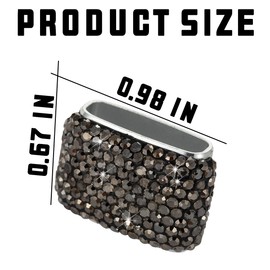 Bittwee 2PCS Bling Car Sunglasses Holder, Diamond Rhinestone Automotive Dashboard Glasses Eyeglasses Hanger Hook Sun Visor Clip Car Organizer for Women Men, Universal for Vehicle Home Office（Black）