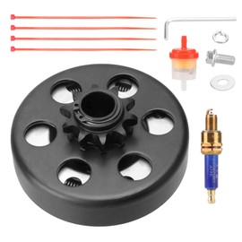 TIMZH The go-kart clutch has a 3/4" aperture and 10 teeth. It can be matched with engines ranging from 2 to 6.5 horsepower and is applicable to go-karts, mini bikes and lawn mowers
