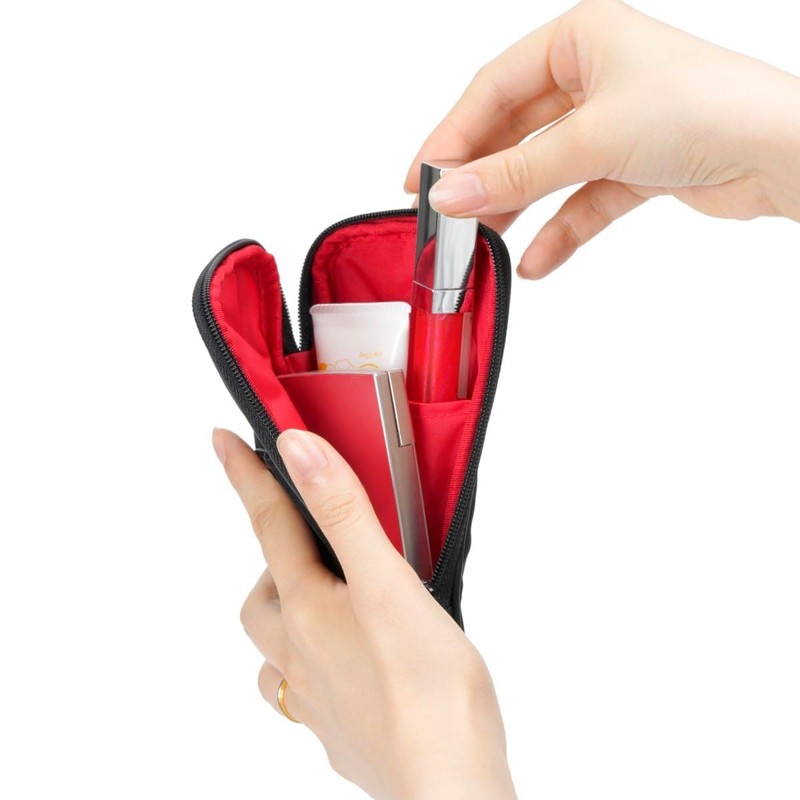 Cosmetic Pouch, Small, Slim Multi-Use Pouch, Simple & Basic 4WP-BS908