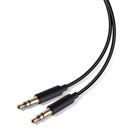 Elecom AX-35M05BK AUX Cable / φ3.5 Male to φ3.5 Male/Slim/0.5 Meter/Black