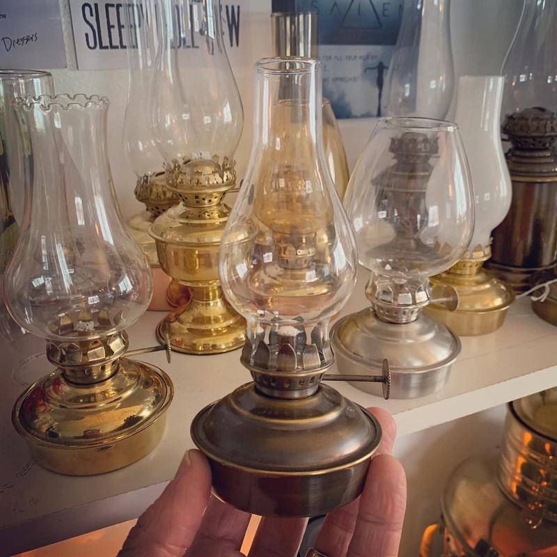 Vermont Lanterns Brass Mini Small Oil Lamp 6.5" (Pewter)