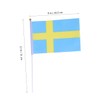 Tofficu 2sets Mini Sweden Flag on Stick Handheld Flags for