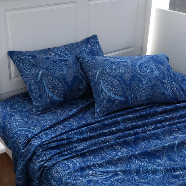 MEISHANG Queen Sheets Set - Cute Printed Boho Pattern Ultra