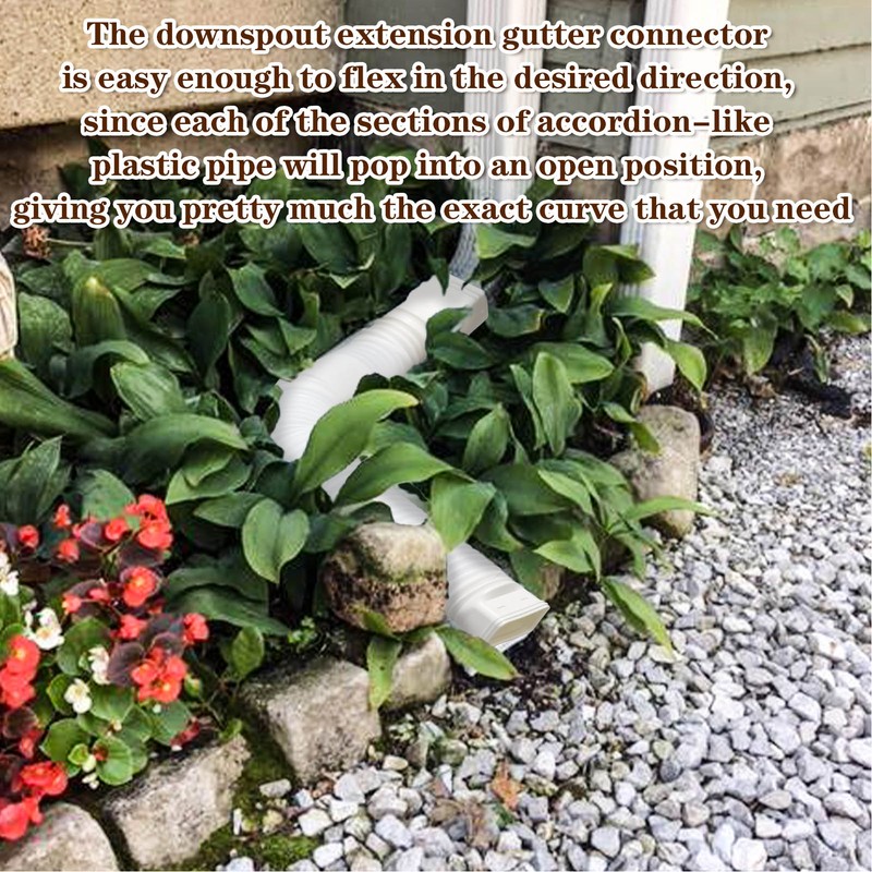 Downspout Extender Retractable Rain Gutter Drainage Pipe Down Spout Drain