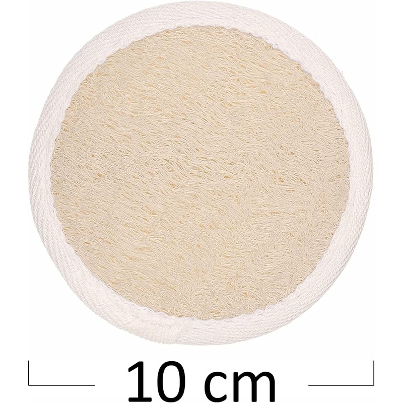 Esponjas Exfoliantes Naturales Loofah Pads Pack de 5 para Cuidado