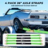 TREKASSY 4 Pack Axle Straps Car Hauler Trailer Tire Tie