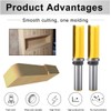 HOHXEN Flush Trim Router Bit 1/2" Shank 3/4'' Width,Top Bearing