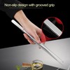 2 PCS Chef Tweezers (20CM/7.9in and 30CM/11.8in), Kitchen Tweezers for