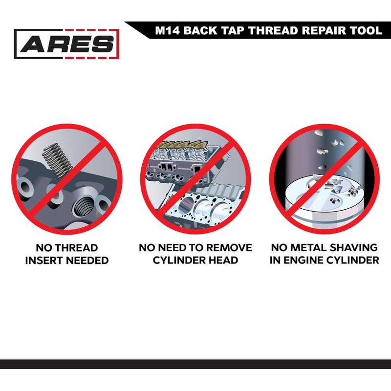 ARES 10111 – M14 Back Tap Thread Repair Tool –