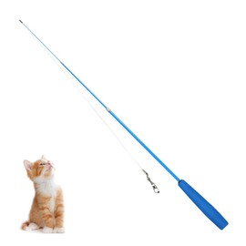 MiOYOOW Cat Toys Wand, Retractable Cat Rod 3-Section Interactive Cat Toys with EVA Non-Slip Handle for Indoor Cats Kittens(Not Include Replacement)