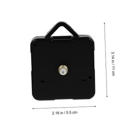 Mipcase 1set Silent Quartz Clock Movement Precision Clock Parts for DIY Projects Durable Mechanism with Black Silver Hands 2pcs