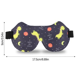 Yemiany Yemiany Kids Eye Masks for Sleeping - 3D Sleep Masks with Adjustable Strap, Cute Kids Sleep Mask, Blackout for Sleeping, Cartoon Pattern Print Eye Covers Blindfold for Sleeping, Dinosaur