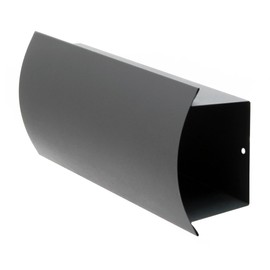 Wiltec Newspaper Compartment V2 Anthracite 320 x 80 x 140 mm, Newspaper Holder for Wall Mounting, Newspaper Box Made of Powder-Coated Steel