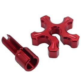 Aynaxcol CNC Aluminum Slotted Screw for M8 Motorcycle Brake Clutch Cable Adjuster Replacement for AR125LC EN500 GPX250 ATC UTV Sports Bikes, Red