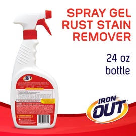 IRON OUT Heavy Duty Rust Stain Remover Spray Gel 24 Fl Oz No Scrubbing Required