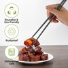 HI NATURE Chopsticks Set, Stainless Steel, Reusable, Non-Slip Metal Chopsticks,