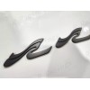 SEARAY BOAT 2PC SR WAVE Matte Black EMBLEM BADGE For