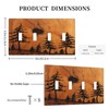 Mountain Forest Wood Wooden 4 Gang Quad Toggle Device Light