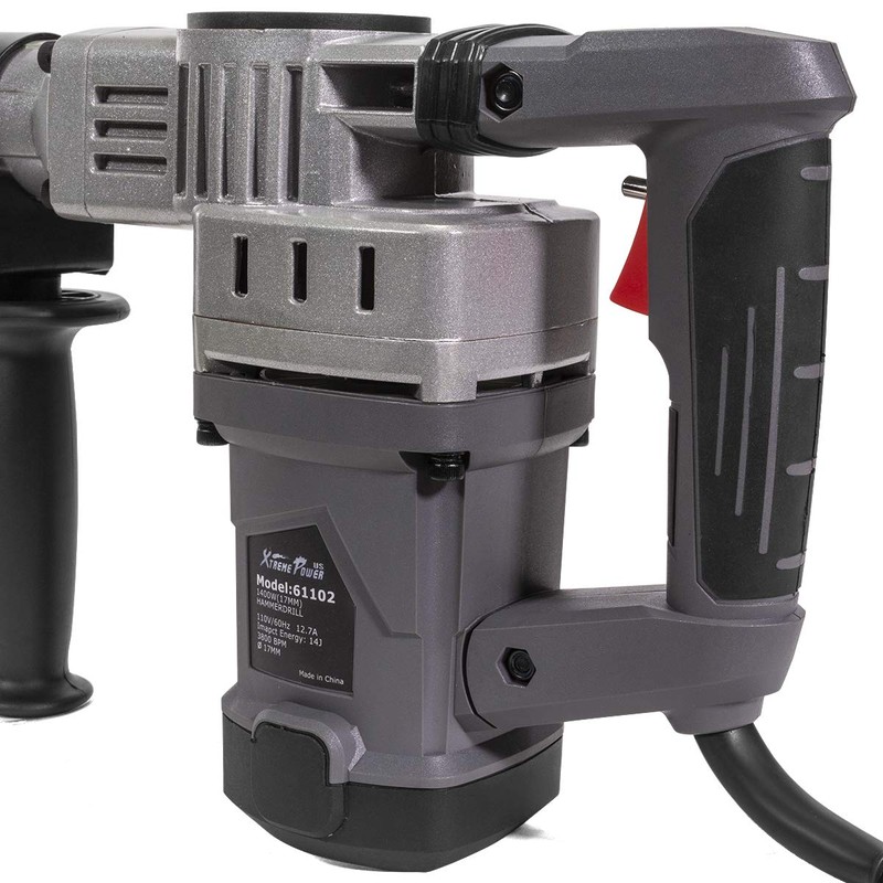 XtremepowerUS 1400W Demolition Electric Jack Hammer Concrete Breaker Trigger Lock
