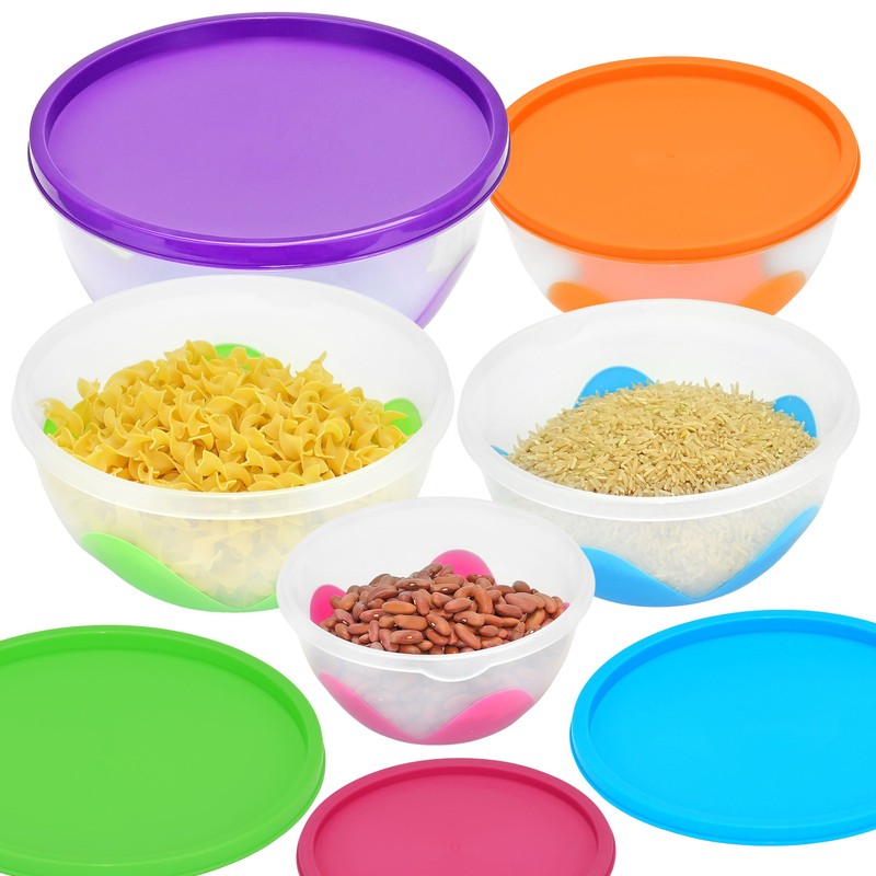 Southern Homewares 5 Piece Nested & Stackable Bowl/Food Storage Containers,