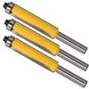 Bestgle 3Pcs 8mm Shank Extra Long Straight Router Bit Set