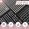 Soodyoow 850 Pcs Face Gems, 5 Sheets Gem Stickers, Rhinestones