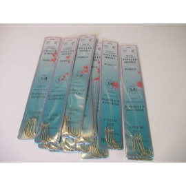 Dolphin 72 FISH HOOKS SNELLED BEADED GOLD BAITHOLDER PORGY SEA BASS RIG 12" MONO CHOICE - 4