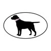 CafePress Preppy Black Lab Sticker Oval Car Bumper Sticker