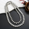 Umimiss Clustered Diamond Tennis Chain Heart Necklace Set - Diamond