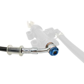 SPNUVR 2Pcs M10x1.25 Universal Motorcycle Stainless Steel Banjo Bolts Brake Master Cylinder Screw Brake Hose Caliper Bolt Hydraulic Clutch Screws with Copper Washers (Blue【M10x1.25x27mm】)