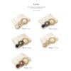 JewelVOX Hair Accessories, Flower & Pearl, Gold Frame, Hair Comb,