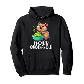 Holy Quokkamole Funny Quokka Eating Avocados Kawaii Kids Pullover Hoodie