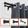 Lwiiom Double Curtain Rods with Aluminum End Cap and Full