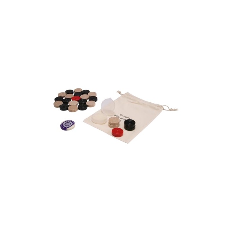GICO Carrom 2104 Complete Set by Carrom Manufaktur, Tournament Extra