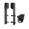 Barn Door Hardware with Joint Root Standard Black (78 in.)